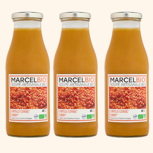 Soupe de Lentilles Corail Patate Douce Curry Bio - 3 x 48cl