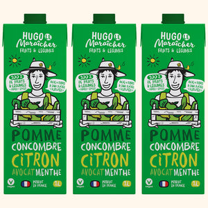 Jus de Fruits & Légumes Pomme Concombre Avocat - 3 x 1L
